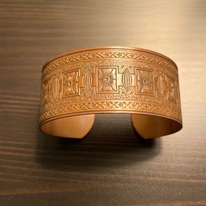 Vintage Solid Copper Cuff Bracelet